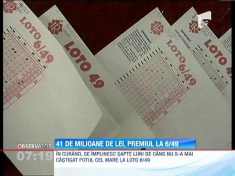 Aproape ZECE milioane de euro, marele premiu la Loto 6/49
