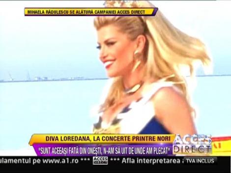 Loredana vine la concerte cu elicopterul