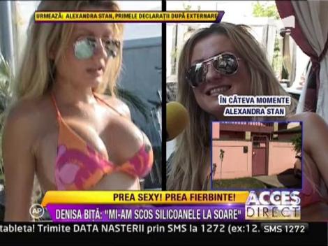 Denisa Bita si-a scos bustul ravasitor la soare