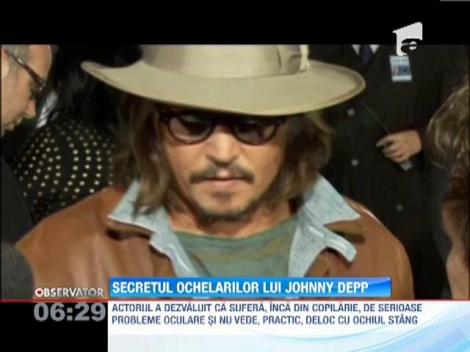 Johnny Depp dezvaluie secretul ochelarilor fumurii: "La ochiul stang, sunt orb ca un liliac"