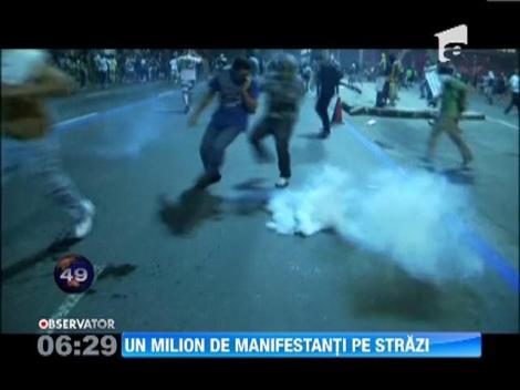 Peste un milion de manifestanti au iesit in strada, in Brazilia