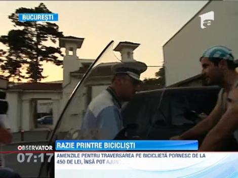 Razie printre biciclisti