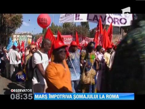 Mars de protest fata de cresterea somajului, in Italia
