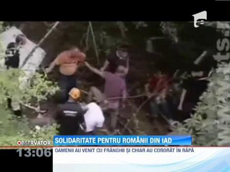 Localnicii din Muntenegru au sarit sa-i ajute pe romanii cazuti in prapastie