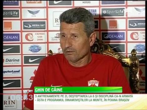 Dinamovistii, program spartan la munte