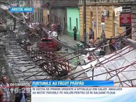 Furtunile au facut prapad in Galati, Bistrita Nasaud si Suceava
