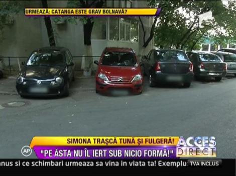 Simona Trasca si-a gasit masina vandalizata in fata blocului
