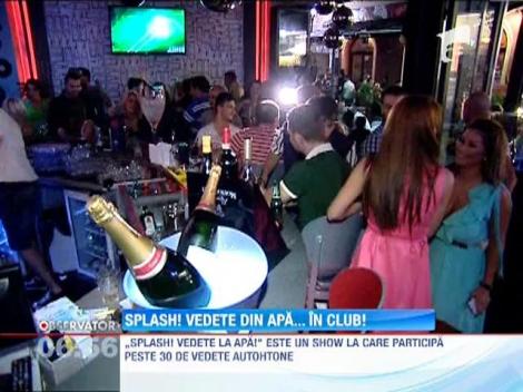 Concurentii si juratii show-ului "Splash! Vedete la apa" au petrecut o noapte in club