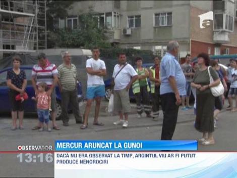 Mercur aruncat la gunoi intr-un cartier din Ploiesti