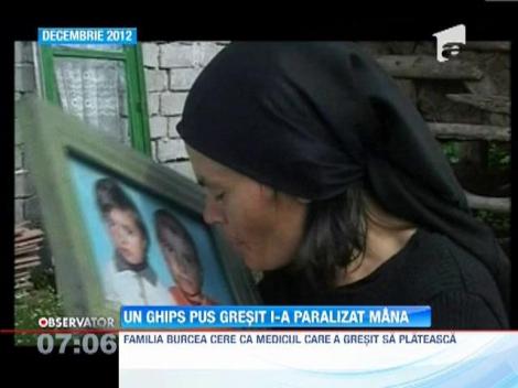 Un ghips pus gresit i-a paralizat mana unui copil de cinci ani, din Slatina