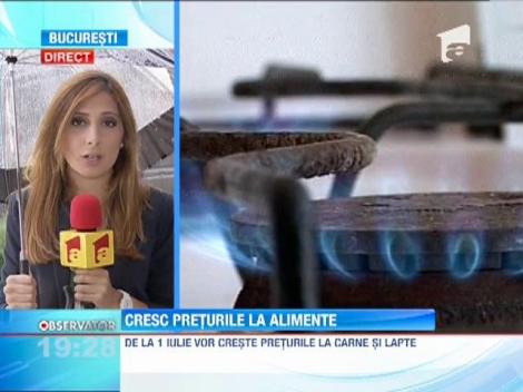 Pretul gazelor va fi majorat cu 8%. Se anunta scumpiri si la alimente