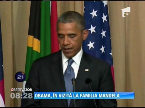 Barack Obama, intalnire cu membrii familiei lui Nelson Mandela