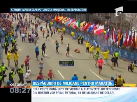 Despagubiri de zeci de milioane de dolari pentru victimele atentatelor teroriste de la maratonul din Boston