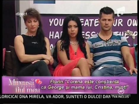 Florin: "Lorena este constienta ca George si Cristina mint!"