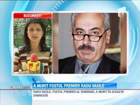 A murit fostul premier Radu Vasile
