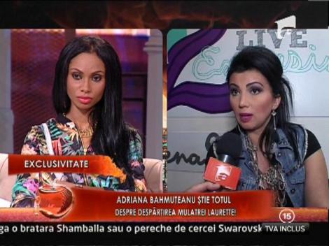 Adriana Bahmuteanu, despre despartirea lui Laurette: "Nicio femeie nu pleaca de bine de acasa, mai ales cu un copil mic"