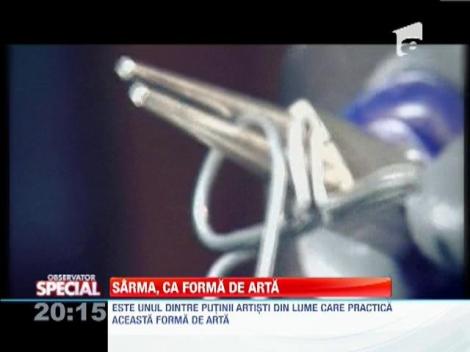 Un artist din Cluj transforma banalele sarme in adevarate opere de arta