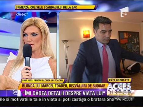 Magda Simion, blonda lui Marcel Toader: "Mi-a spus ca o sa incercam sa avem o relatie"
