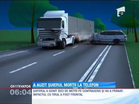 S-a sinucis si a luat pe lumea cealalta si copiii! Un barbat si-ar fi condus masina pana la moarte, sub rotile unui TIR