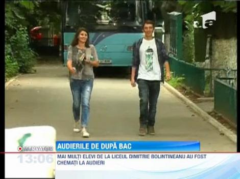Mai multi elevi de la liceul Dimitrie Bolintineanu au fost chemati la audieri