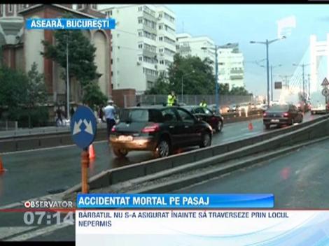 Accident mortal pe pasajul Basarab din Capitala