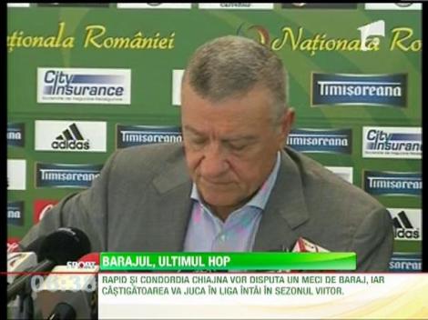 Meci de baraj pentru locul liber din Liga I intre Rapid si Concordia Chiajna