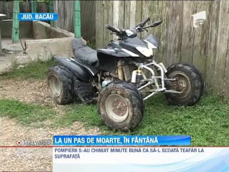 La un pas de moarte, dupa ce a fost aruncat de pe un ATV intr-o fantana adanca de 30 de metri!