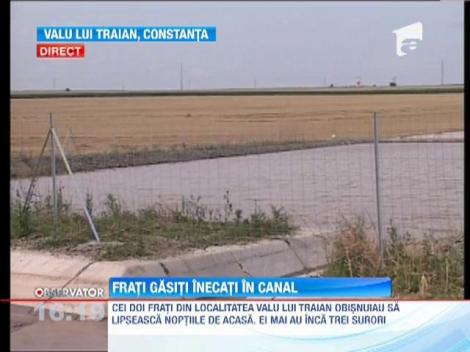 Doi frati de 11 si 13 ani, gasiti inecati intr-un canal colector