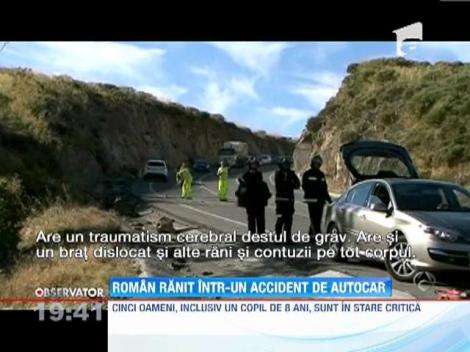 UPDATE / Roman ranit intr-un grav accident auto din Spania