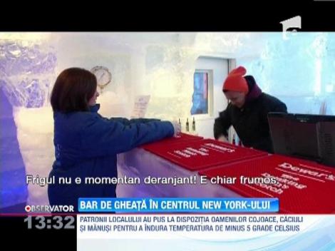 Americanii au gasit o metoda inedita de a scapa de canicula: barul de gheata!