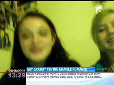 Internet gratuit pentru mamicile romance plecate la munca in Italia