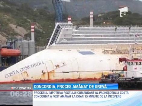 Procesul impotriva fostului comandant al pachebotului Costa Concordia a fost amanat din cauza grevei avocatilor