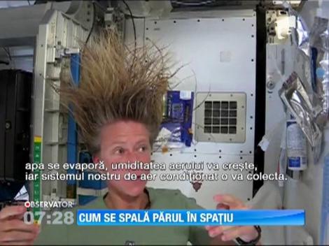 Cum se spala parul in spatiu