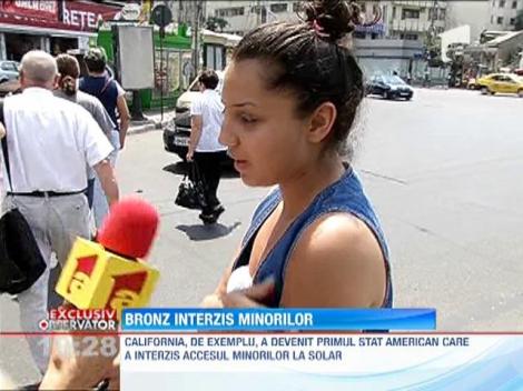 Bronzul la solar, interzis minorilor