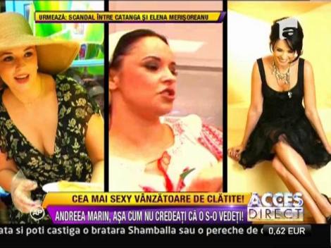 Andreea Marin, cea mai sexy vanzatoare de clatite