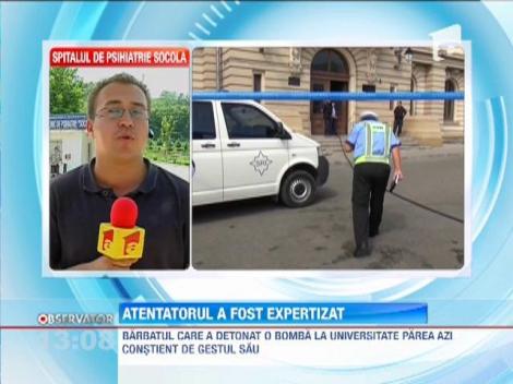 Barbatul care a detonat o bomba la universitate parea constient de gestul sau in urma unei expertize psihiatrice