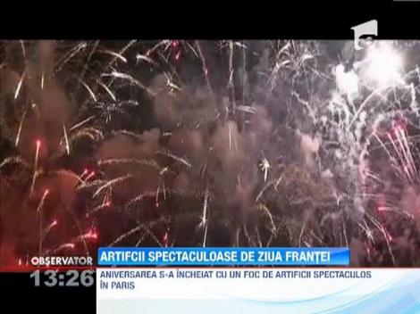 Artificii spectaculoase de ziua Frantei