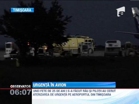 Aterizare de urgenta pe aeroportul din Timisoara