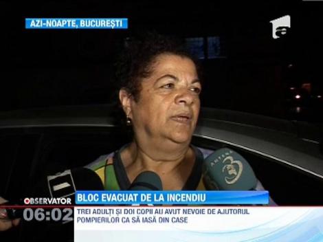 Bloc evacuat din cauza unui incendiu