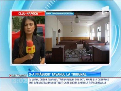S-a prabusit tavanul la tribunalul din Satu Mare