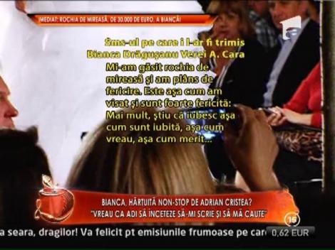 Vezi SMS-ul trimis Bianca Dragusanu catre Vera A. Cara!