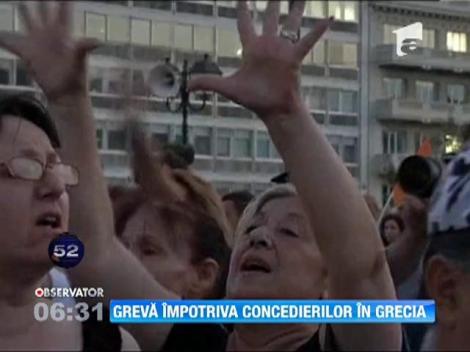 Greva impotriva concedierilor in Grecia