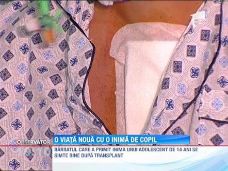 Barbatul care a suferit un transplant de cord se simte bine