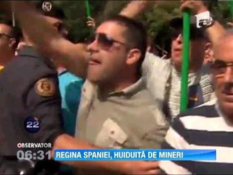 Regina Sofia a Spaniei, huiduita de mineri