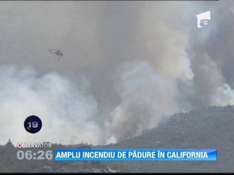 Amplu incendiu de padure in California