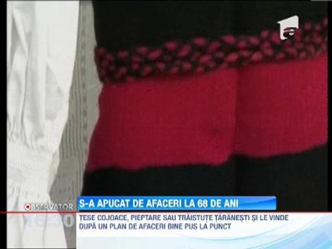 O batranica de 68 de ani face cursuri de antreprenoriat pentru a-si moderniza afacerea cu cojoace