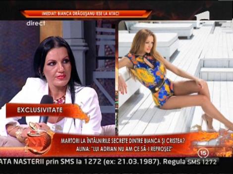 Alina, aka Fata Morgana: "Am iesit de cateva ori cu Adi Cristea. Nu am ce sa-i reprosez"
