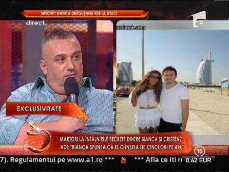 Cezar: "Cristea si Bianca s-au intalnit de vreo cinci ori la mine"
