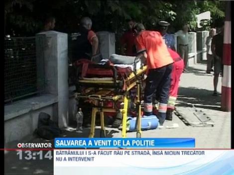 Un agent de politie din Targu Jiu a salvat un batran cazut in strada
