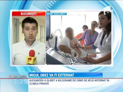 Alexandru, copilul obez, va fi externat